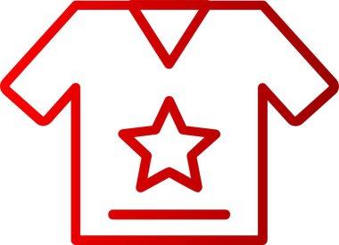 Tişörtler Çizgisi Gradyan Simgesi