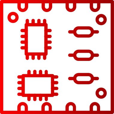 Pcb Tahta Satırı Gradyan Simgesi