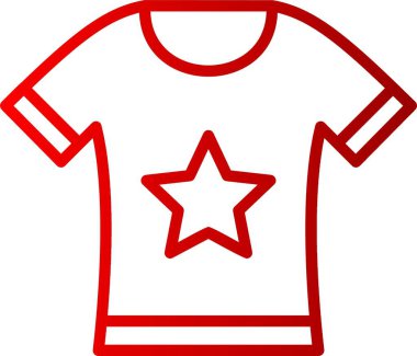 Tshirt Satırı Gradyan Simgesi