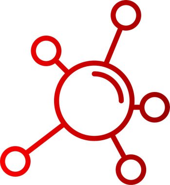 Zihin Haritası Vektör Satırı Gradyan Simgesi