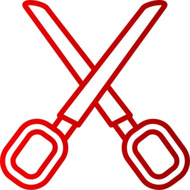 Makas Çizgisi Gradyan Simgesi