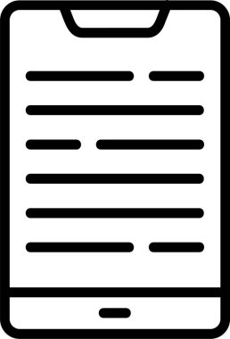 Akıllı Telefon Satırı Gradyan Simgesi