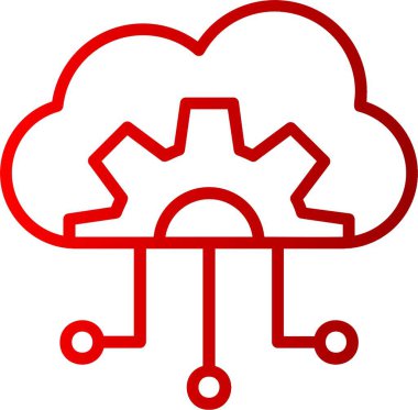 Bulut Hesaplama Satırı Gradyan Simgesi