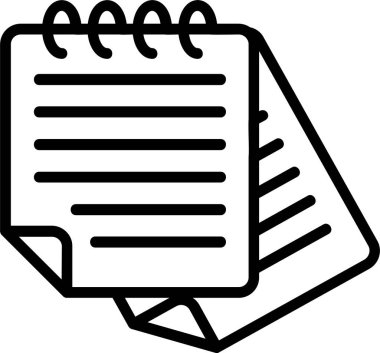 Yapışkan Notlar Satır Gradyan Simgesi