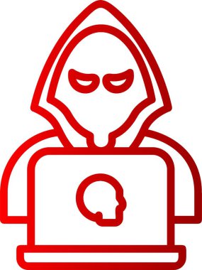 Hacker Çizgisi Gradyan Simgesi