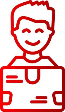 Teslimatçı Satır Gradyan Simgesi