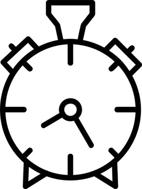 Alarm Saat Çizgisi Gradyan Simgesi