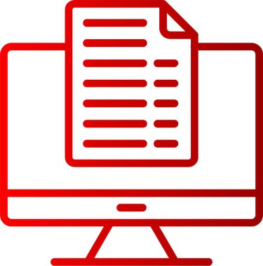 Çevrimiçi Belgelendirme Satırı Gradyan Simgesi