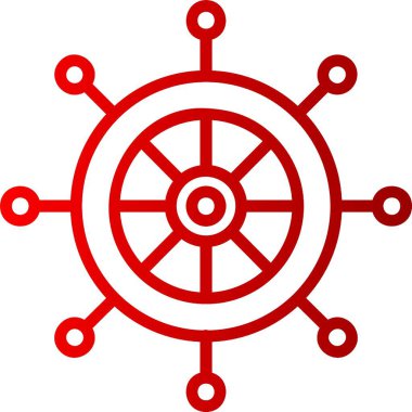 Dümen Çizgisi Gradyan Simgesi