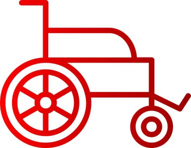 Tekerlekli sandalye Çizgisi Gradyan Simgesi