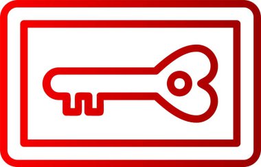 Anahtar Kart Satırı Gradyan Simgesi