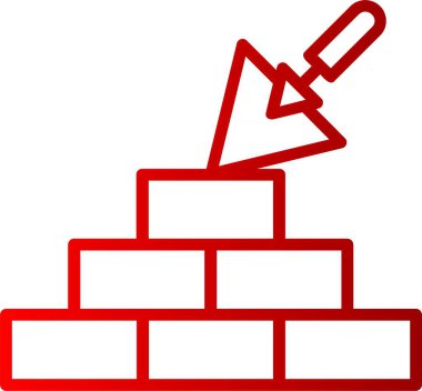 Brickwork Line Gradient Icon clipart