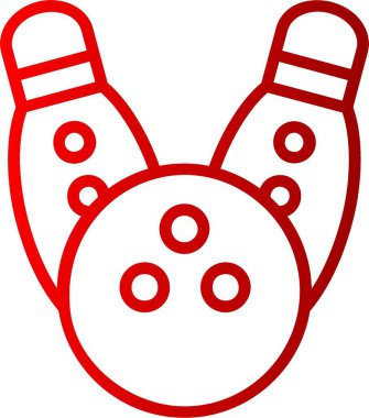 Bowling Çizgisi Gradyan Simgesi