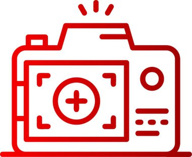 Fotoğraf Film Yuvarlama Çizgisi Gradyan Simgesi