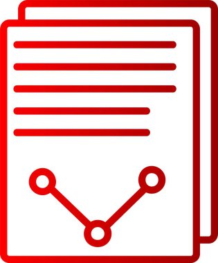 Report Line Gradient Icon clipart