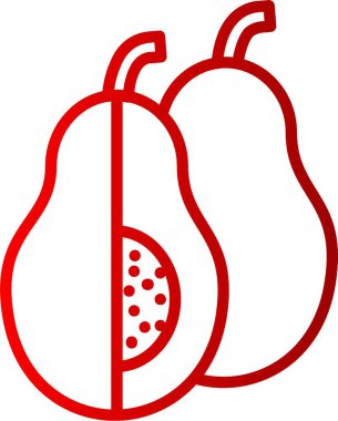 Avokado Satırı Gradyan Simgesi