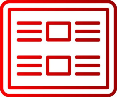 Gazete Satırı Gradyan Simgesi