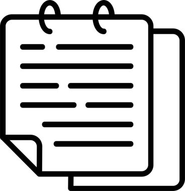 Yapışkan Notlar Satır Gradyan Simgesi