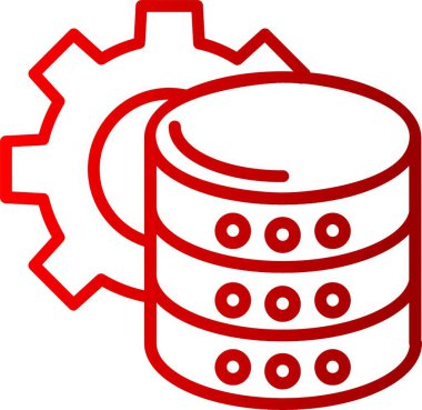 Veri Yönetimi Satırı Gradyan Simgesi