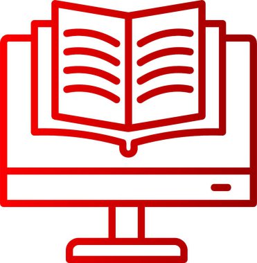Çevrimiçi Eğitim Çizgisi Gradyan Simgesi