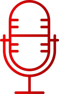 Mikrofon Hattı Gradyan Simgesi