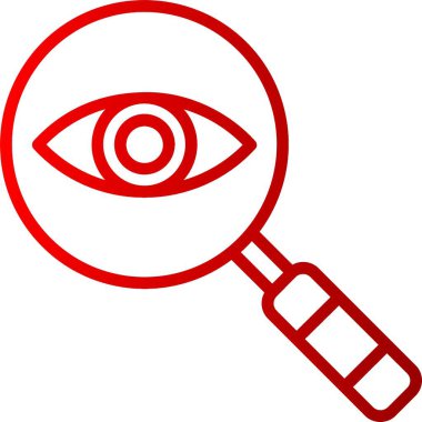 Büyütülmüş Cam Çizgi Gradyan Simgesi