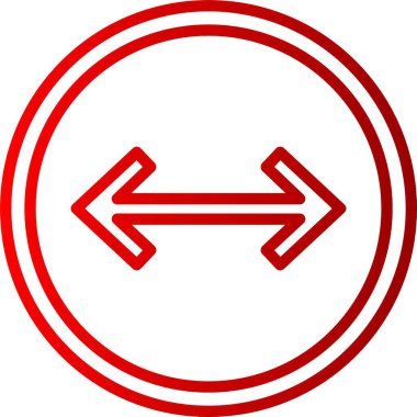 Sol Sağ Ok Satırı Gradyan Simgesi