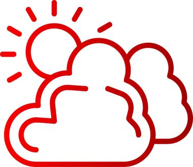 Bulutlu Satır Gradyan Simgesi