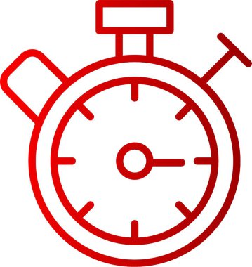 Stopwatch Satır Gradyan Simgesi