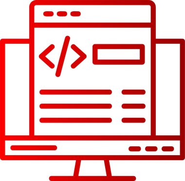 Web Geliştirme Çizgisi Gradyan Simgesi