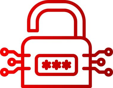 Vektör Satırı Gradyan Simgesini Kilitle