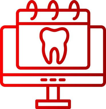 Çevrimiçi Randevu Satırı Gradyan Simgesi