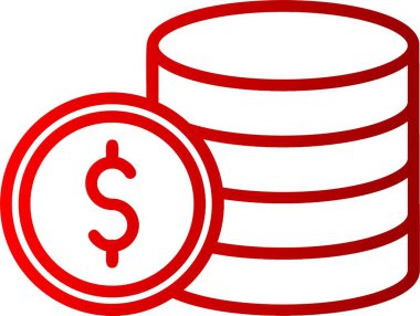 Bozuk Para Çizgisi Gradyan Simgesi