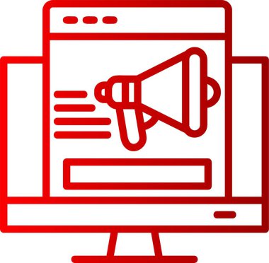 Dijital Markiting Satır Gradyan Simgesi