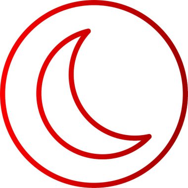 Gece Kipi Satırı Gradyan Simgesi