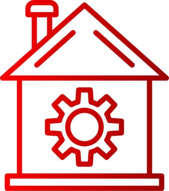 Akıllı Ev Satırı Gradyan Simgesi