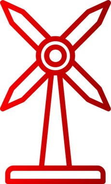 Yel değirmeni Çizgisi Gradyan simgesi