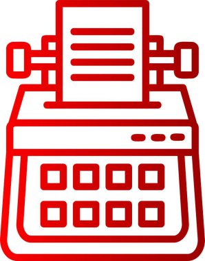 Daktilo Satırı Gradyan Simgesi