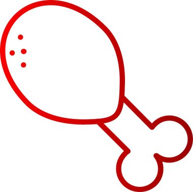 Tavuk Bacağı Çizgisi Gradyan Simgesi