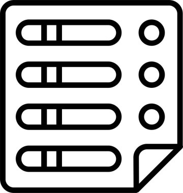 Kontrol Listesi Satır Gradyan simgesi