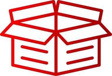 Karton Satır Gradyan Simgesi