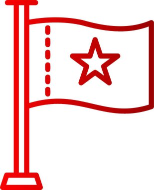 Bayrak Çizgisi Gradyan Simgesi