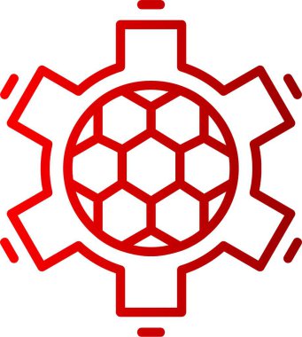 Futbol Çizgisi Gradyan Simgesi