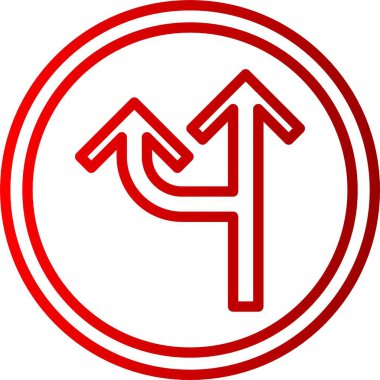 Düz Ok Satırı Gradyan Simgesi