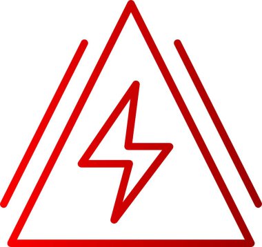 Elektrik İşareti Çizgisi Gradyan Simgesi
