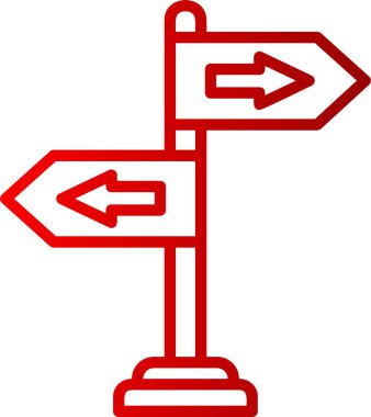 Yön Çizgisi Gradyan Simgesi