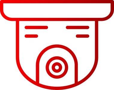 Güvenlik Kamerası Hat Gradyan Simgesi