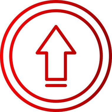 Yukarı Ok Satırı Gradyan Simgesi