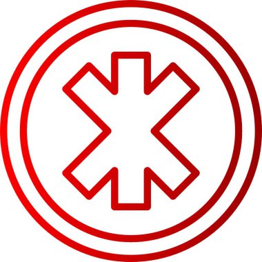 İmza Satırı Gradyan Simgesi olan Eczane Yıldızı