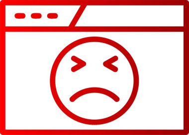 Kızgın Yüz Satırı Gradyan Simgesi